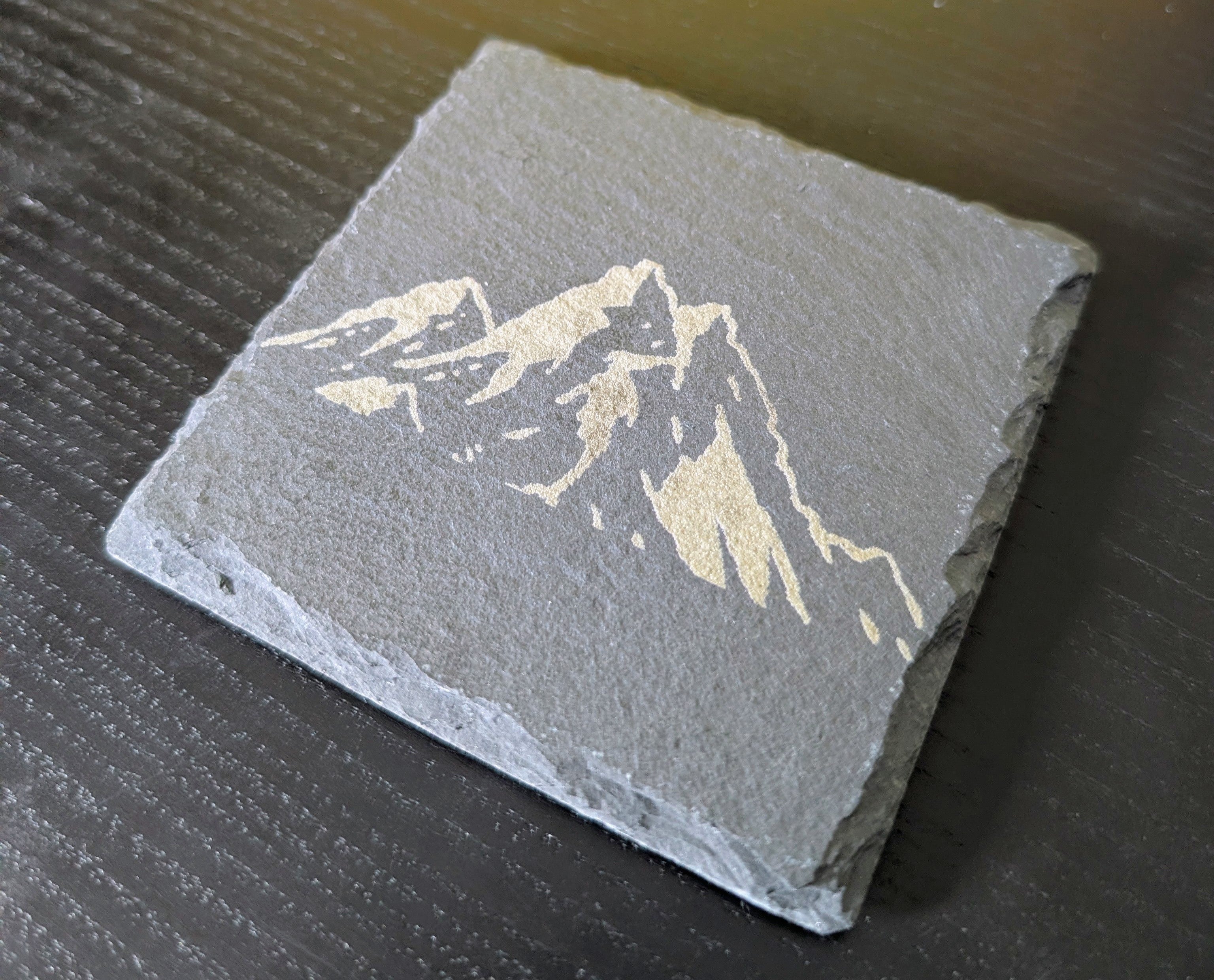 Custom, Square, Slate Coaster (4'' x 4'')